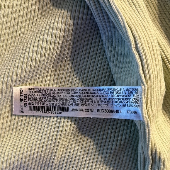 Long Ribbed Mint Cardigan - Picture 5 of 5